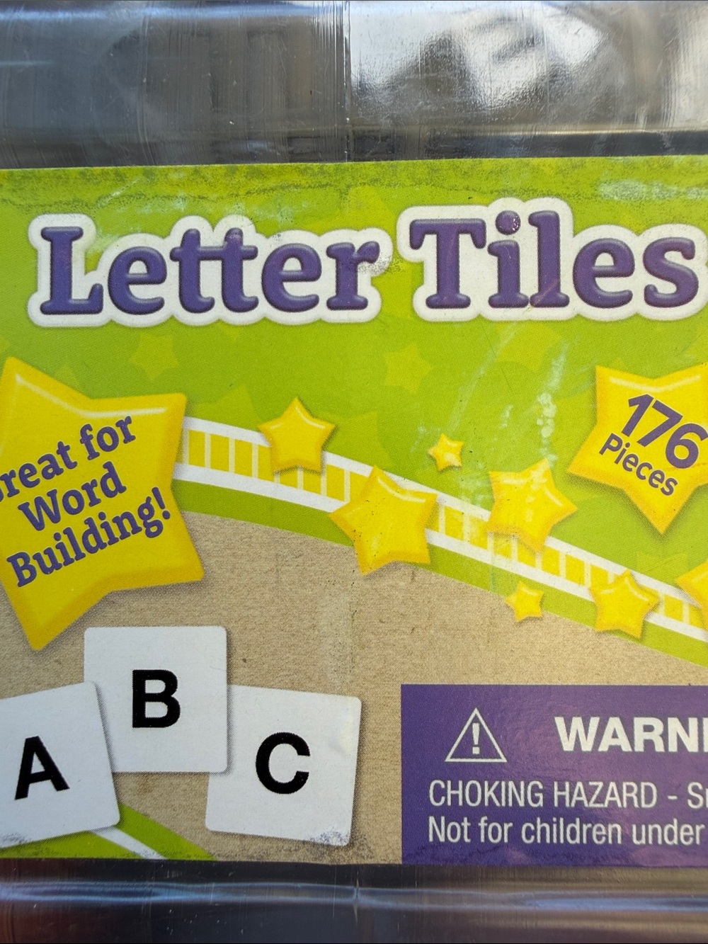 Letter Tiles Learning Set - White Tiles with Blue Lid